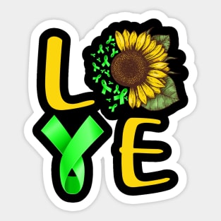 love lymphoma sunflower Sticker